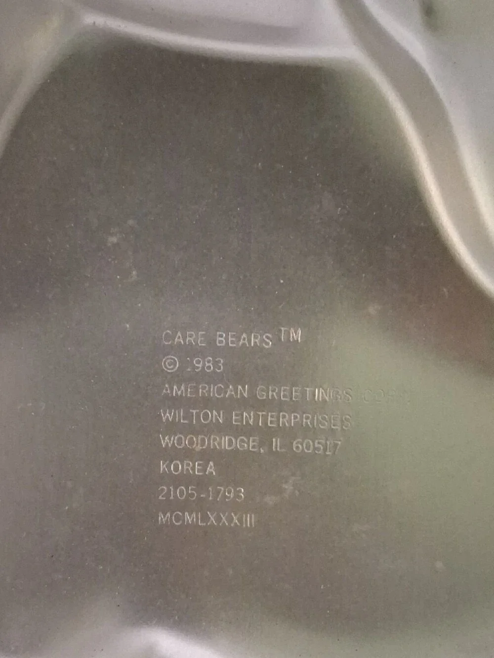 1983 Wilton Care Bears Cake Pan With Insert